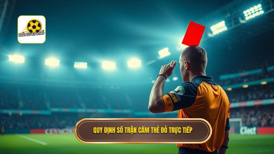 Quy định số trận cấm thẻ đỏ trực tiếp