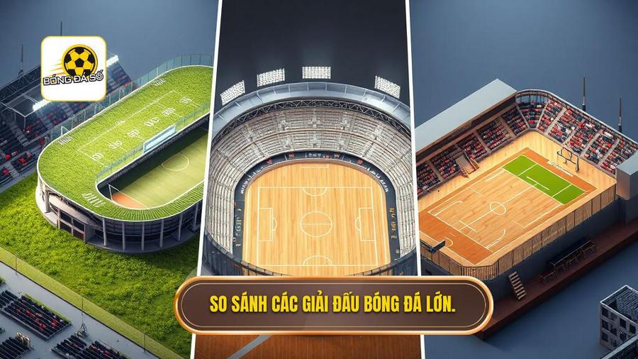 So sánh các giải đấu bóng đá lớn